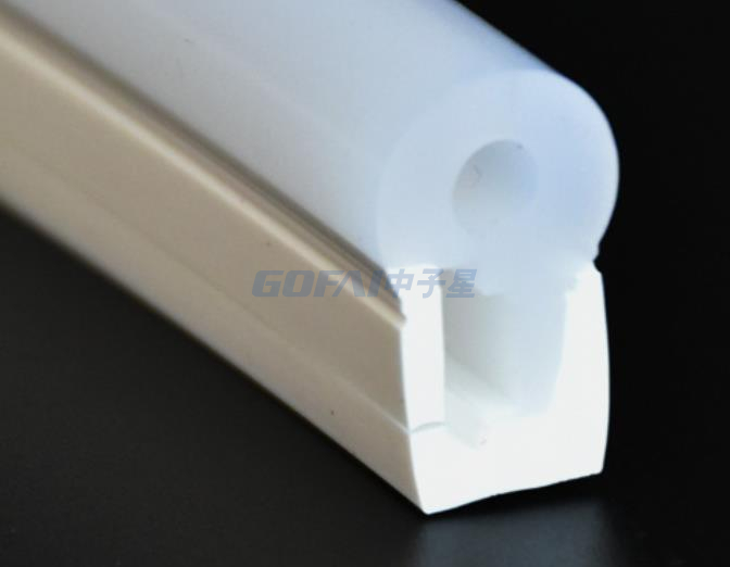 Tubo de silicona de tira de luz LED flexible de perfil extruido