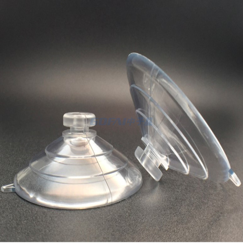 Big Big Transparent PVC Clear Window Suction Cup con cabeza de champiñón