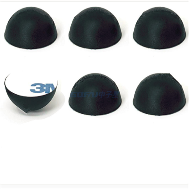 Almohadillas de goma adhesivas antideslizantes de goma pegajosa/parachoques de silicona redondo transparente pequeño