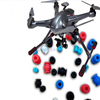 Bola de amortiguación de goma con arandela antivibración para controlador de vuelo, accesorio para drones RC, bola de amortiguación PTZ